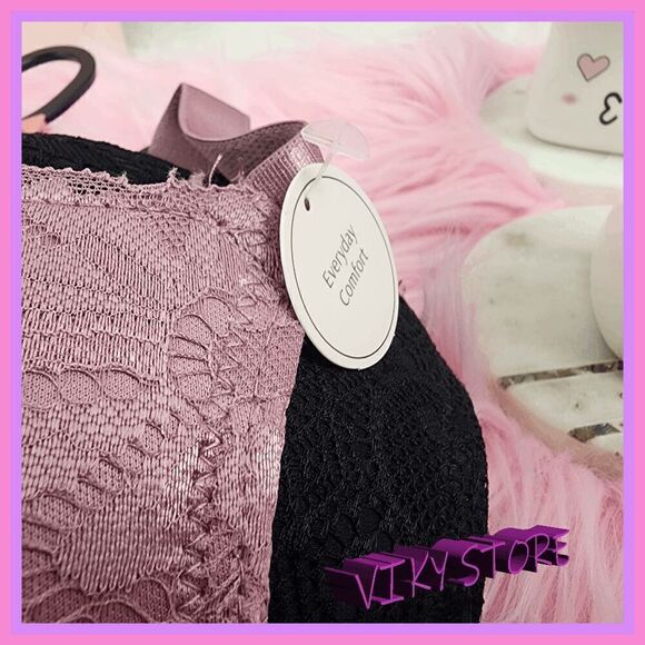 NWT 💕 Prima Valentina 2 Pack Everyday Comfort Bras 42D Support & Style #7100 💕 - Picture 3 of 9